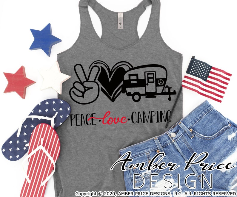 Download Peace love camping SVG camper shirt design cut file for ...