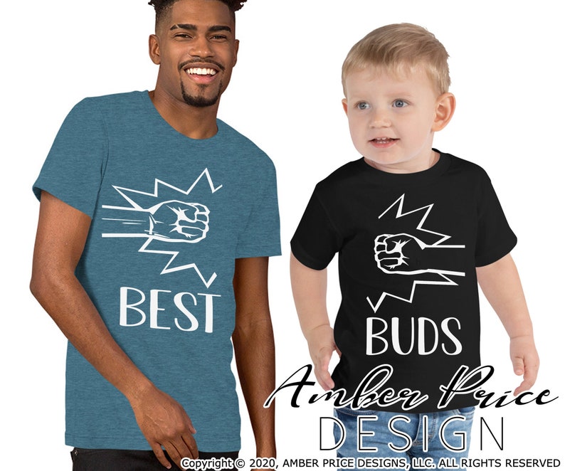 Download Best Buds SVG father son father daughter shirt fist bump ...