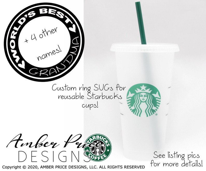 Download Starbucks cup ring SVG Worlds best Grandma Grammy Mimi ...