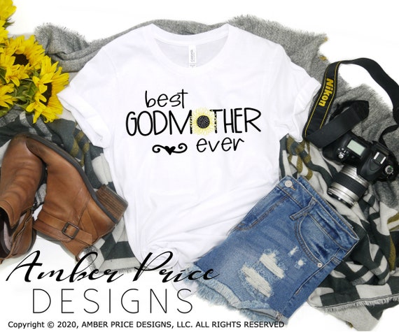 Best Godmother ever SVG sunflower auntie to godmother | Etsy