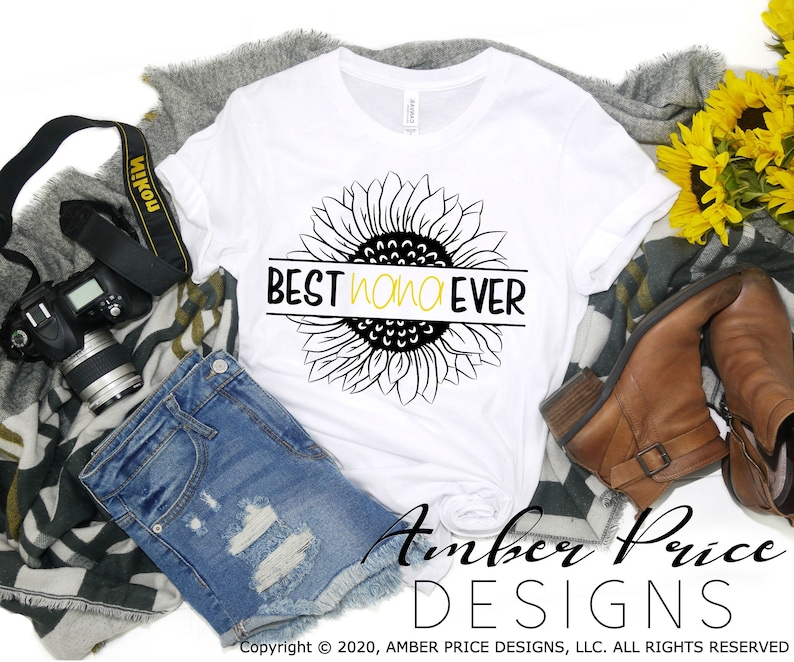 Download Nana Sunflower SVG Gift for Best Nana Ever Shirt design | Etsy