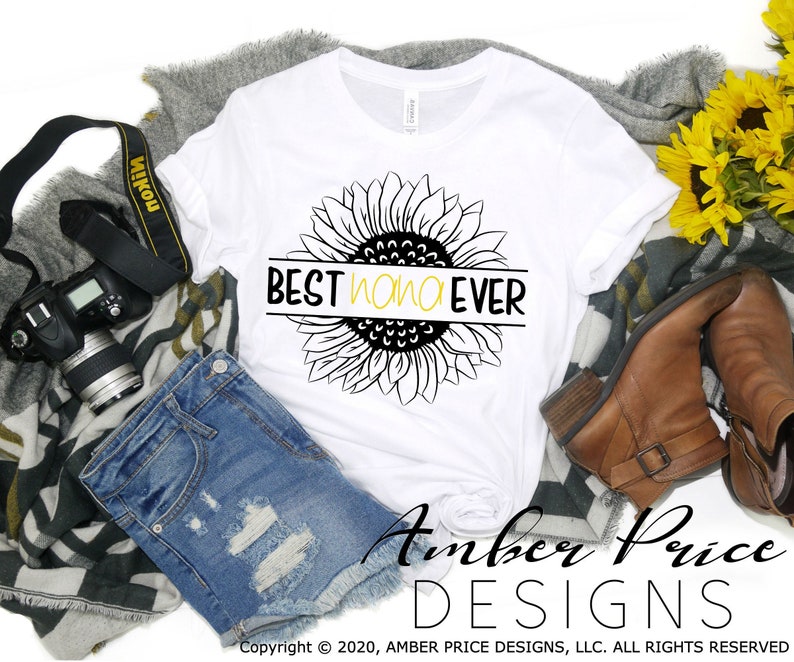 Download Nana Sunflower SVG Gift for Best Nana Ever Shirt design | Etsy