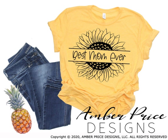 Download Mom Sunflower SVG Gift for Best Mom Ever Shirt design | Etsy