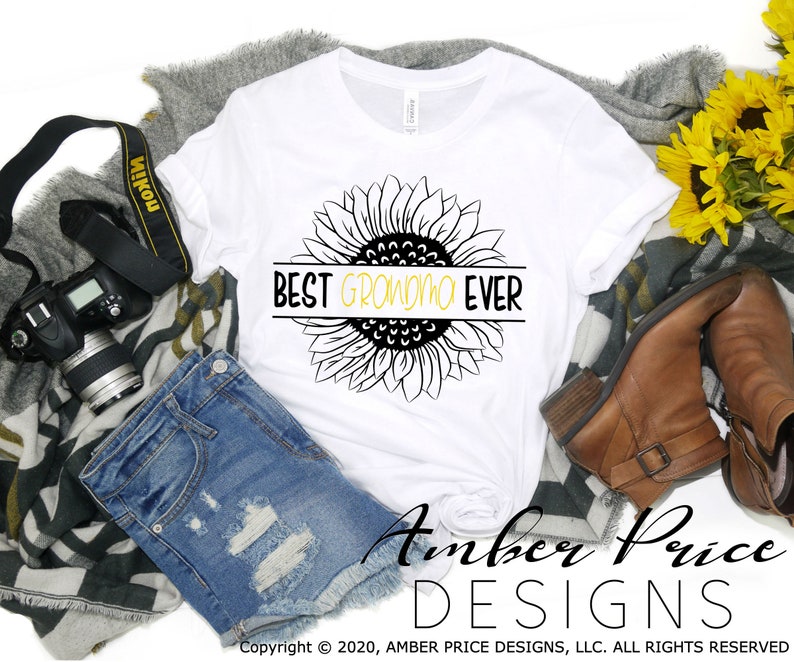 Download Grandma Sunflower SVG Gift for Best Grandma Ever Shirt ...