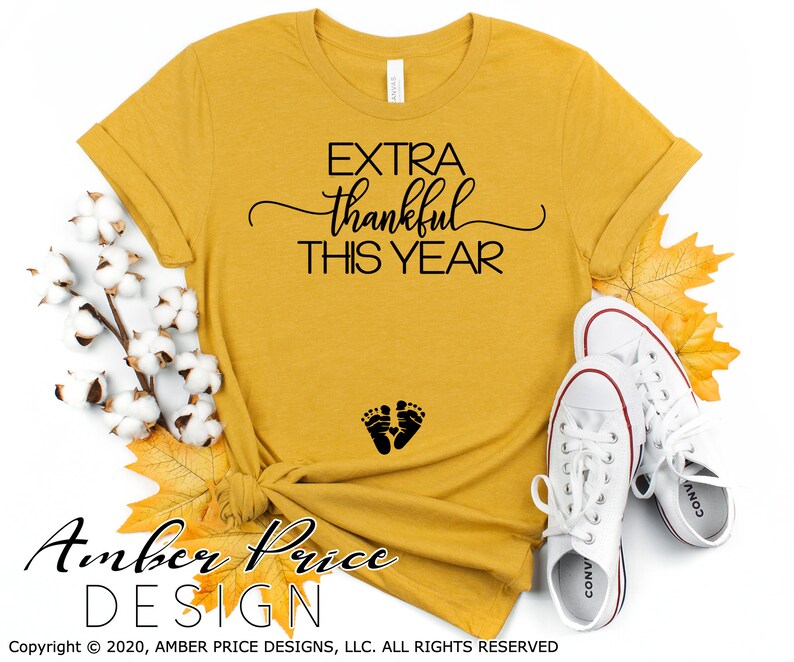 Extra thankful this year SVG Fall Pregnancy baby png dxf svg Etsy