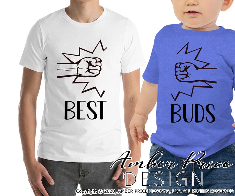 Download Best Buds SVG father son father daughter shirt fist bump ...