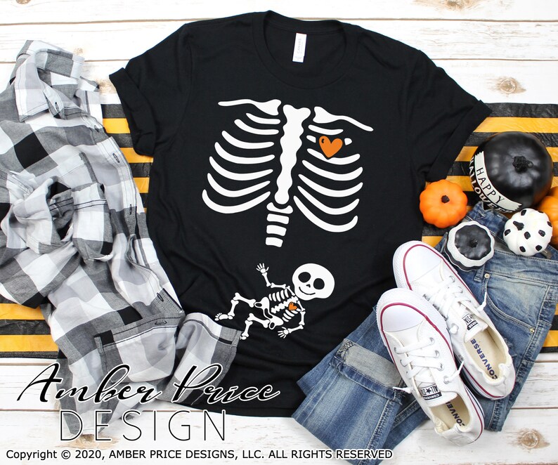 Download Baby skeleton SVG diy halloween pregnancy shirt halloween ...