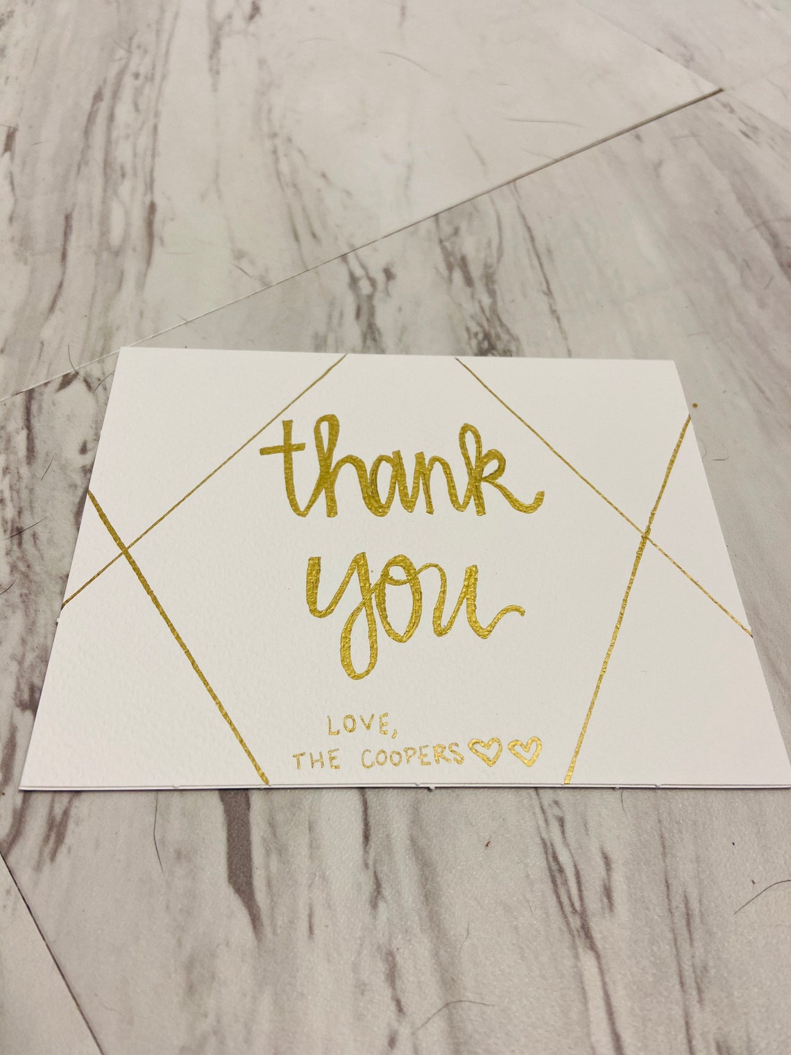 Thank You card Set Envelopes 12 Etsy