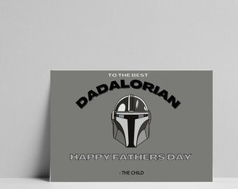 Do najlepszego DADALORIAN od dziecka Karta na DZIEŃ OJCA dla najlepszego buntowniczego taty, karta do druku, natychmiastowe pobranie 8,5x5,5, wydruk pdf png