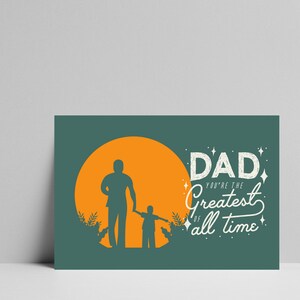 Papa de fils carte de fête des pères imprimable téléchargement immédiat 8,5 x 5,5 impression pdf png