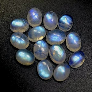 Gray Moonstone 9x7mm Oval Cabochon Pairs Ref:GMS0001