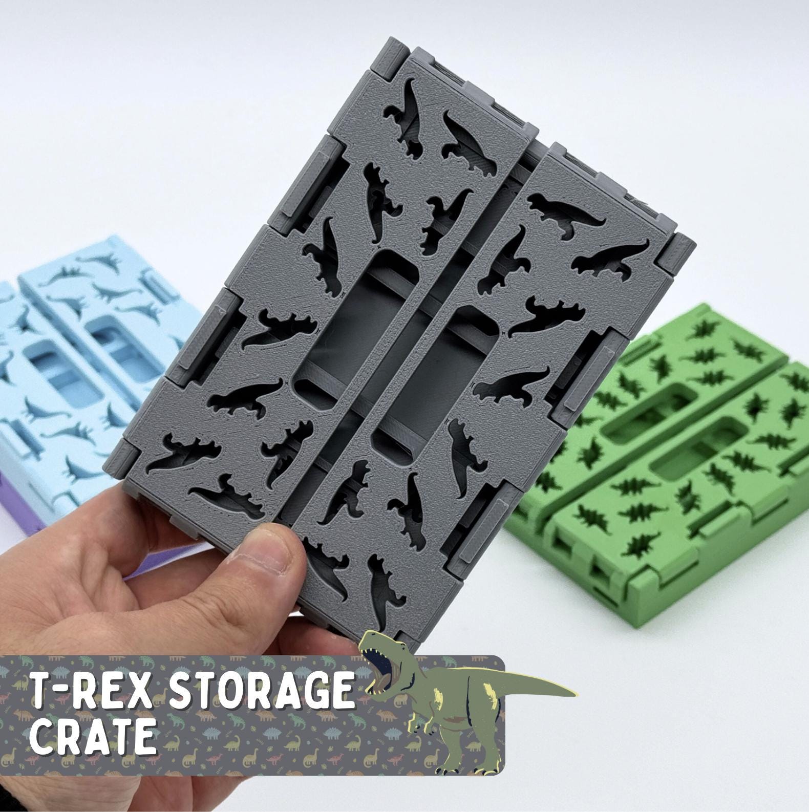 3D Printable Dino Crates STL Files + 3MF - Etsy