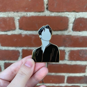 jimin black & white series enamel pin