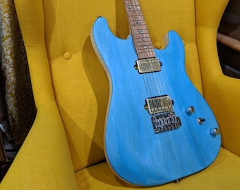 Blue Handmade Electric Guitar