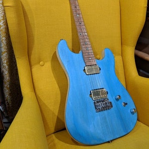 Blue Handmade Electric Guitar