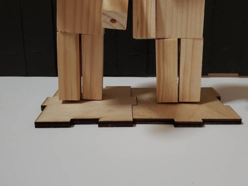 Wooden Stand for Ultimate Posing Minecraft Style Figurines Etsy