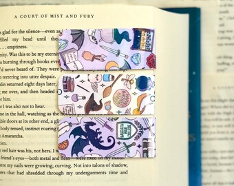 fantasy inspired magnetic bookmarks | acotar inspired bookmark | fourth wing inspired bookmark | wizard bookmark | fantasy bookish gift