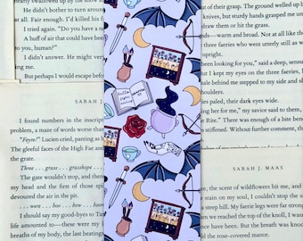 acotar inspired bookmark | SJM | fantasy bookish gift | booktok | romantasy bookmark | feyre and rhys | book club gift