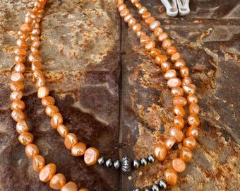 Fresh Water Pearl Necklace, Navajo Pearl Choker, Southwestern Choker, Western Choker, Western Necklace, Navajo Pearl Necklace, Choker