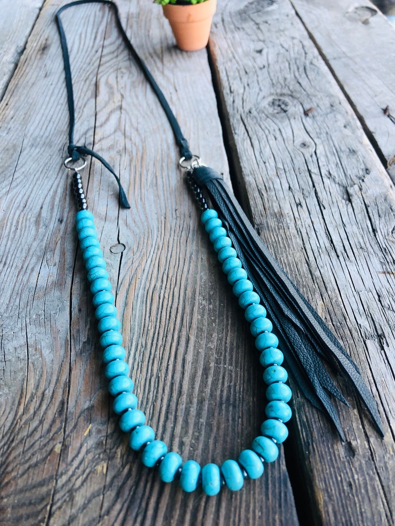 Turquoise Rondelle Necklace