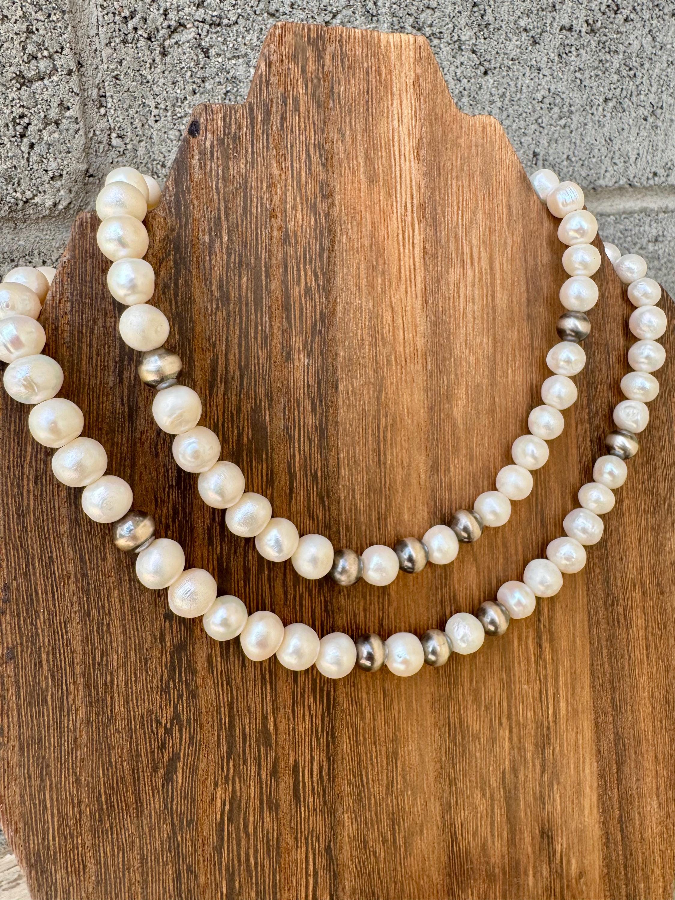 Collana Navajo Con Perline E Fiocco - Grigio - Gioiello Western Da Donna Con Ciondolo Turchese - Regolabile 40-48 Cm - 5