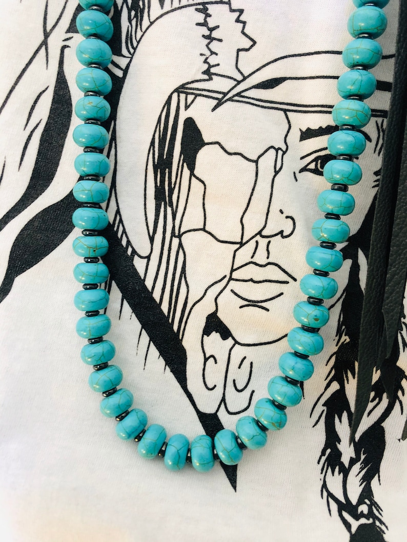 Turquoise Rondelle Necklace