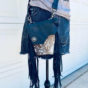 Leather Crossbody Purse With Fringe