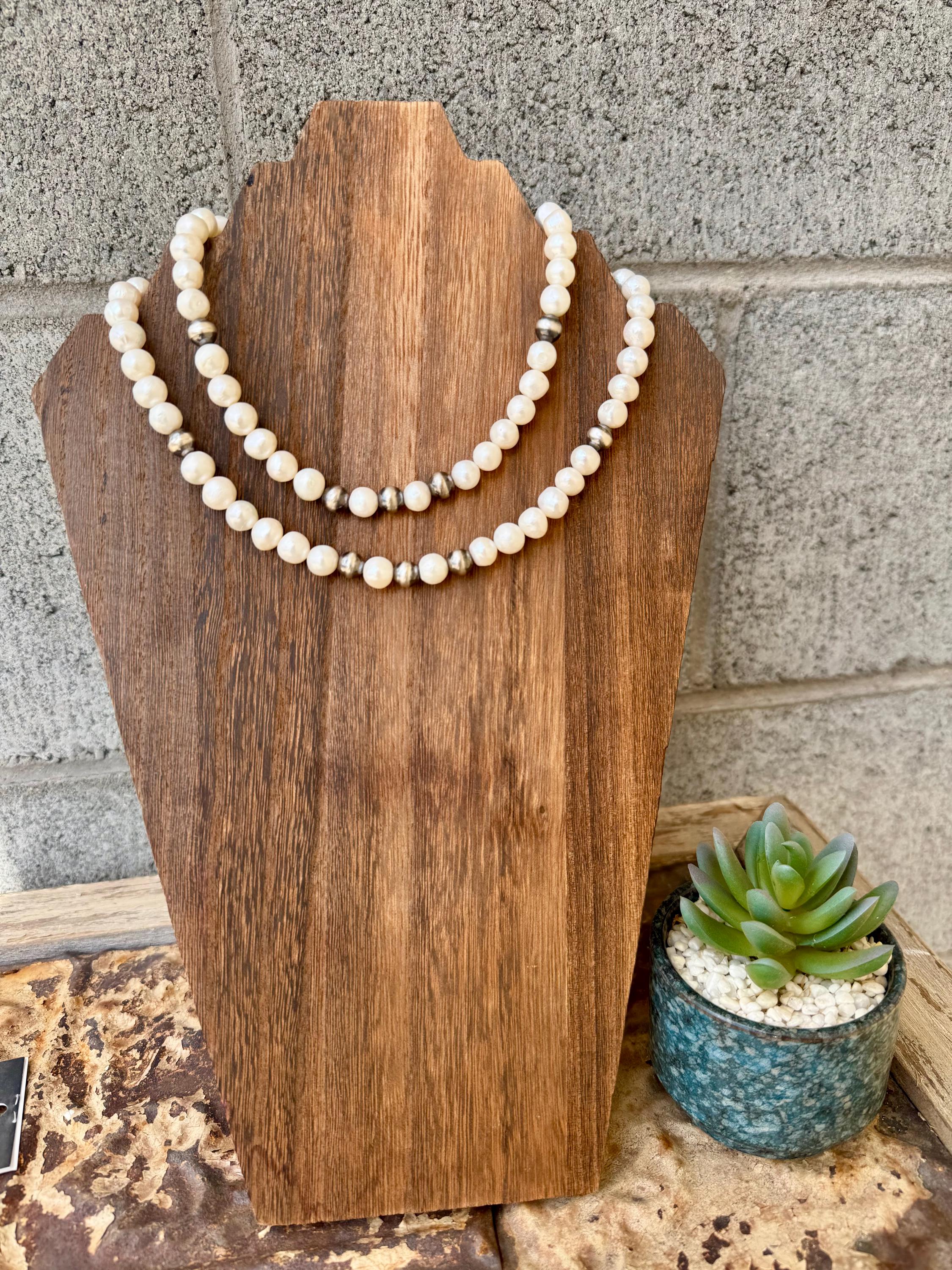 Collana di perle turchese Thunderbird e Navajo, collana in acciaio inossidabile con ciondolo stile ranch occidentale boemo, regalo di gioielli Boho per donne e ragazze