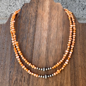 Fresh Water Pearl Necklace, Navajo Pearl Choker, Southwestern Choker, Western Choker, Western Necklace, Navajo Pearl Necklace, Choker