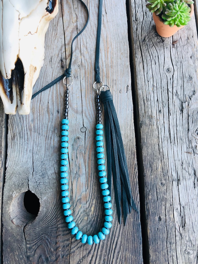 Turquoise Rondelle Necklace