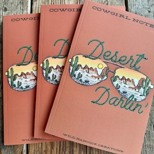 Western Notebook, Western Cowgirl Journal, Cowgirl Book, Diary, Small Notebook, Cowgirl Diary, Western Diary, Custom Notebook
