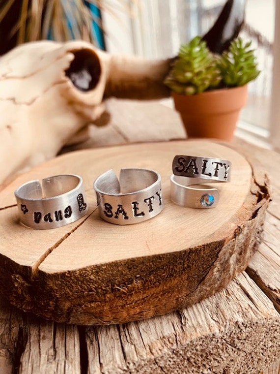 Stamped Rings Etsy