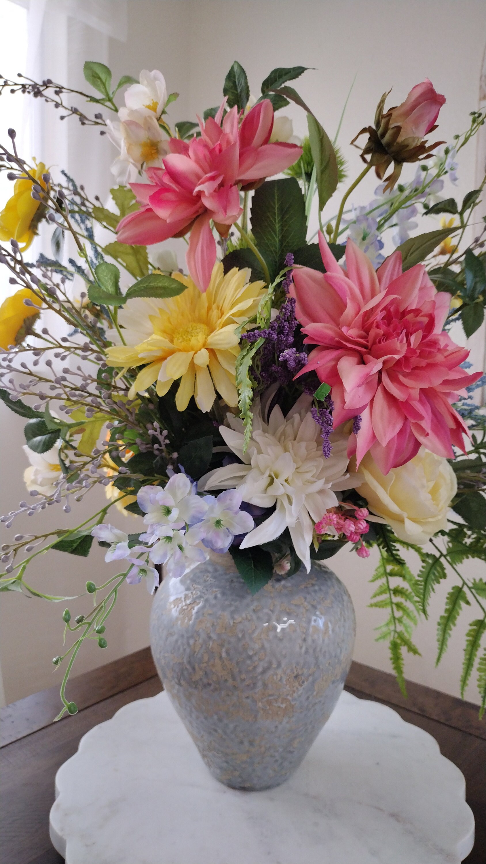 Large Floral Arrangement Centerpiece, Large Colorful Centerpiece, Large ...