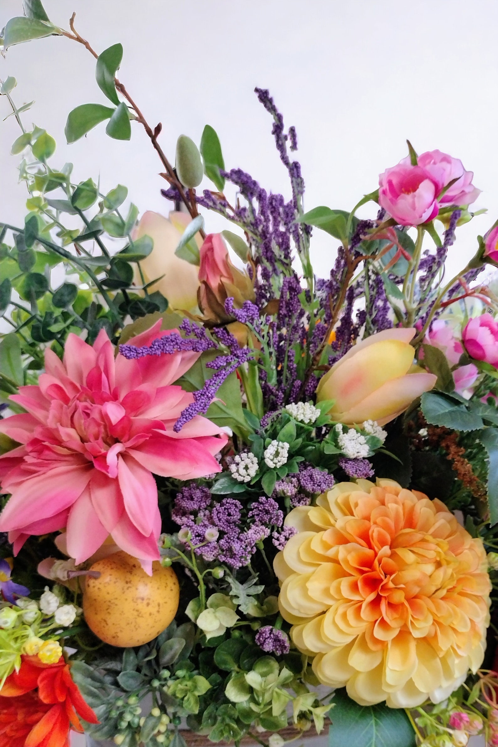 Farmhouse Floral Arrangement Centerpiece, Large Colorful Centerpiece ...