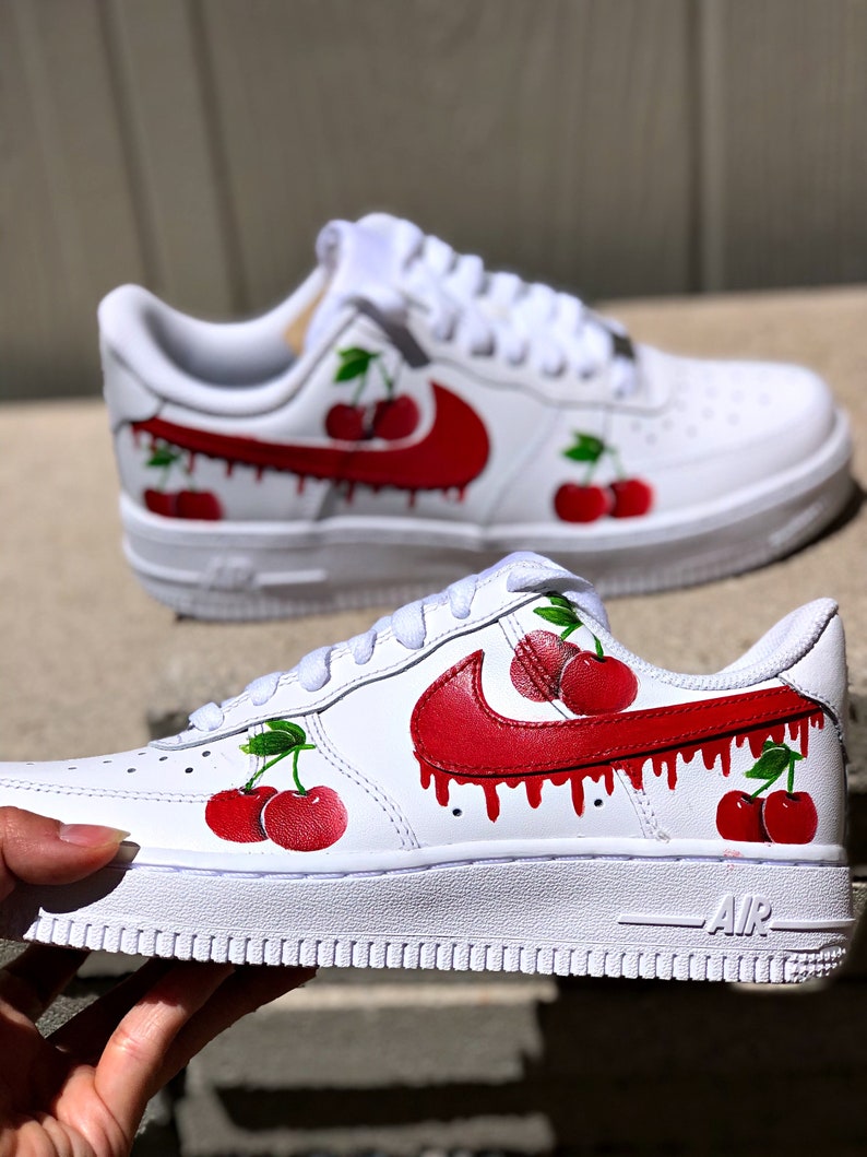 Cherry Print Pattern Sneaker Shoes For Men Women