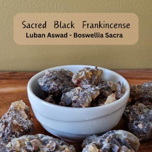 Sacred Black Frankincense for Home Yoga Meditation Natural Resin Incense for Prayer Ritual Cleansing Hojari Frankincense Resin Aromatherapy