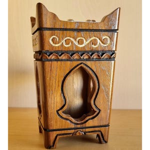 Wooden Charcoal Incense Burner for Frankincense Bakhoor burner for Spa Incense Holder for Resin Wood Mabkhara for Aromatherapy Meditation