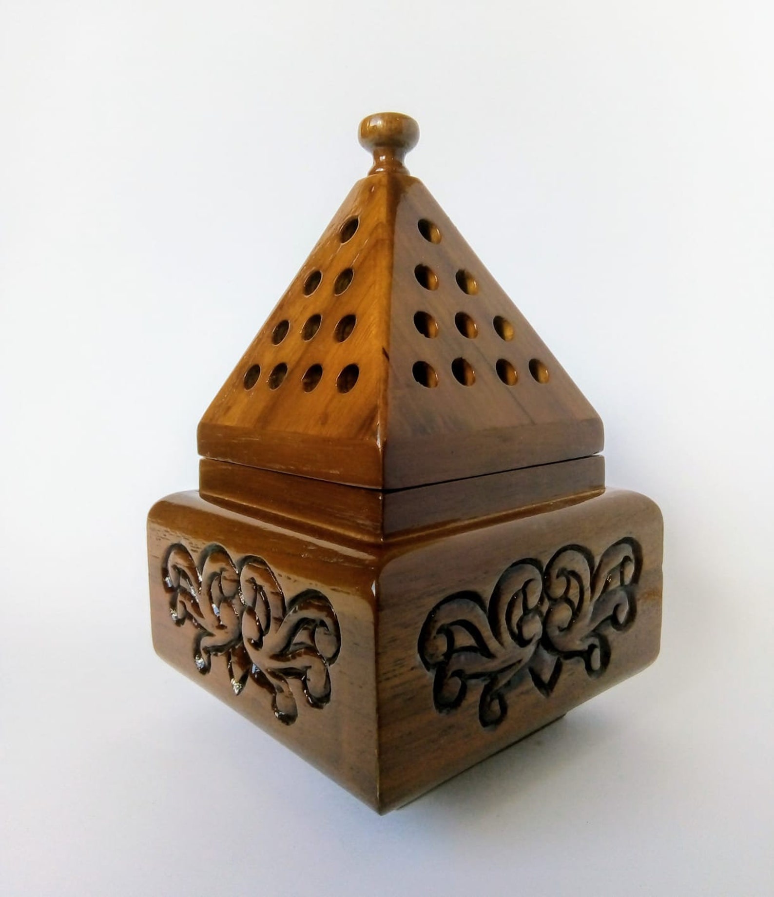 Handmade Wooden Box Incense Burner Box Mabkhara Censer Etsy