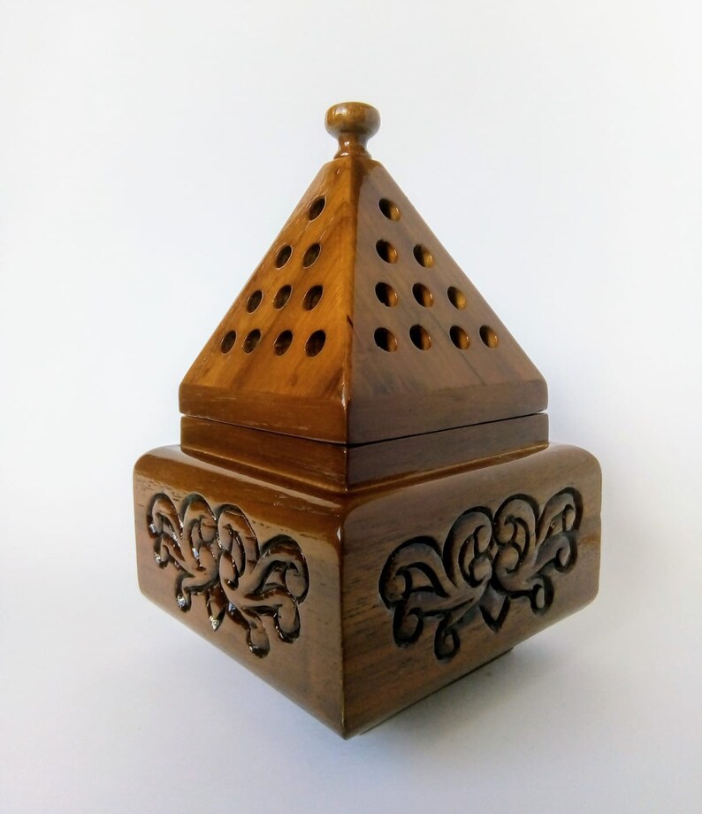 Handmade Wooden Box Incense Burner Box Mabkhara Censer Etsy