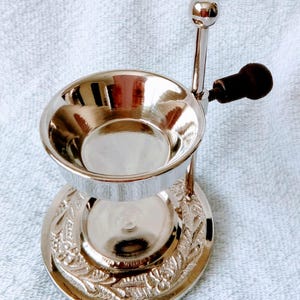 Brass Aromatherapy Diffuser for Home Meditation Yoga Tea Light Candle Oil Burner for Spa Decor Silver Essential Oil Burner Spiritual Gift