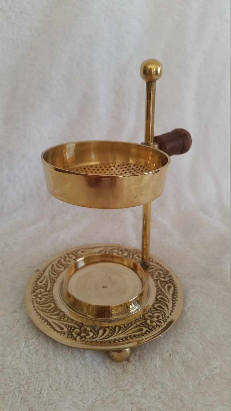 Brass Resin Frankincense Myrrh Incense Burner 12cm Tea Light Etsy