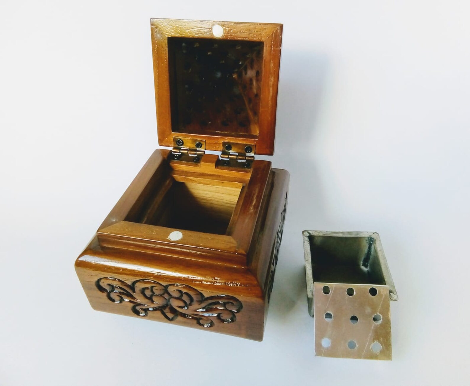 Handmade Wooden Box Incense Burner Box Mabkhara Censer Etsy