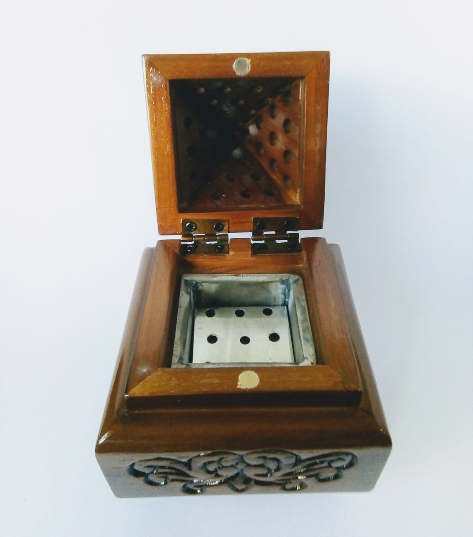 Handmade Wooden Box Incense Burner Box Mabkhara Censer Etsy