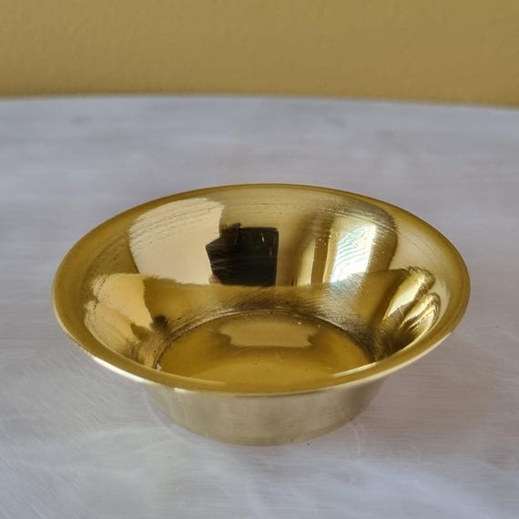 Brass Bowl Attachment for Brass Incense Holder or Aromatherapy Oil Burner Cone or Powder Incense Burner