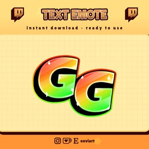 Twitch Emote - GG Text Emote