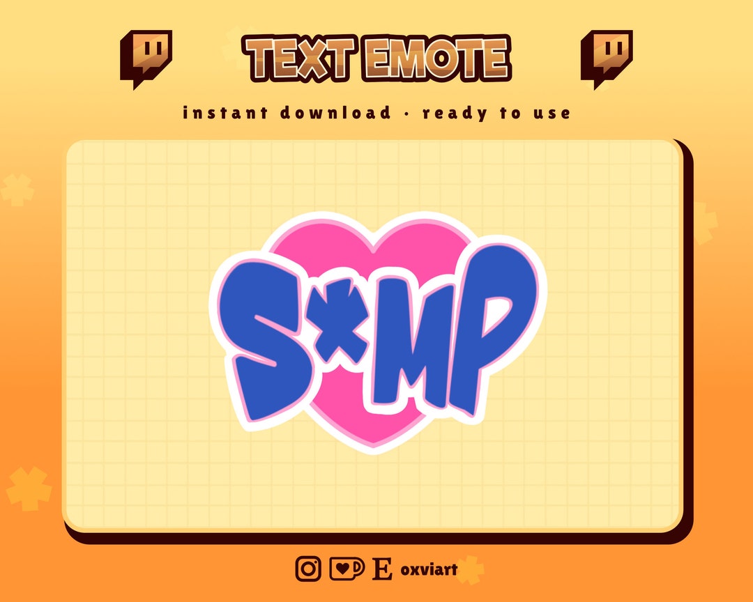 Twitch Emote - S*mp Text Emote - Etsy