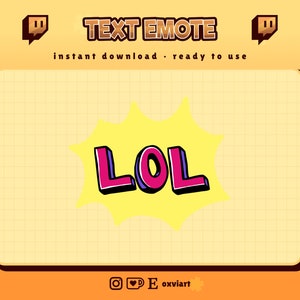 LOL Twitch Emote | Text Emote | Stream Emote