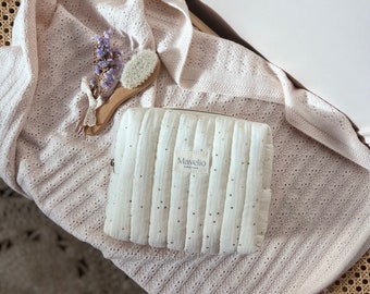 Trousse de toilette matelassée ECRU