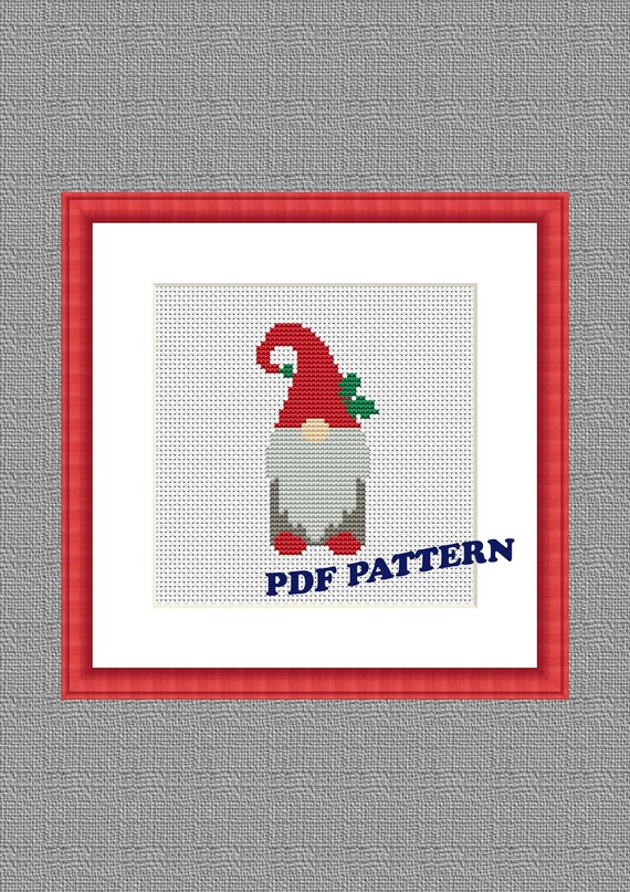 Cristmas Gnome Cross Stitch Pattern Christmas Cross Stitch Etsy