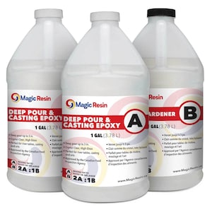 1 Litre 33.8 Oz Clear Epoxy Resin Kit for Tabletops and Artworks